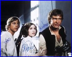 Star Wars Cast Signed Autographed 16x20 Photo Ford Hamill Fisher Psa/dna Ab14329