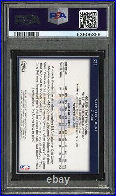 Stephen Curry Signed 2009 Topps Rookie Card #321 Psa/Dna Slab GEM MT 10 AUTO Gsw