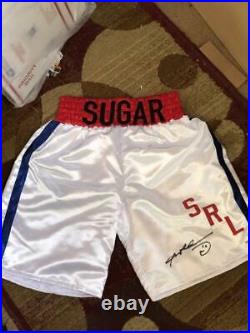 Sugar Ray Leonard Boxing Shorts Trunks Signed Autographed Autograph Auto PSA/DNA