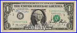 Super Rare! President Richard Nixon & Pat Nixon Signed Dollar Bill! Psa/dna Loa