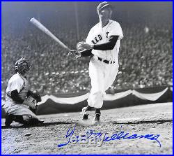 TED WILLIAMS HOF SIGNED AUTOGRAPH PSA DNA CERTIFIED 16 x 20 PHOTO with LETTER