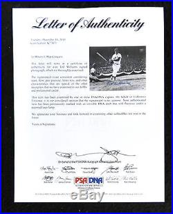 TED WILLIAMS HOF SIGNED AUTOGRAPH PSA DNA CERTIFIED 16 x 20 PHOTO with LETTER