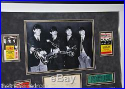 THE BEATLES signed autographed display photo guitar pick drumstick PSA DNA RARE