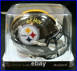 TJ WATT Autographed / Signed Mini Helmet PSA/DNA Pittsburgh Steelers Wisconsin B