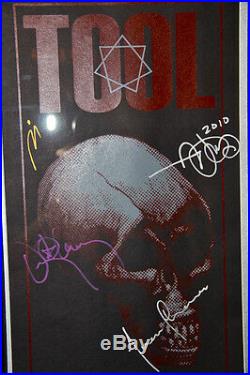 TOOL signed autographed poster drumstick framed PSA DNA backstage pass VIP OKC
