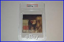 Taylor Swift Autographed Red CD Booklet Cover PSA/DNA Encapsulated
