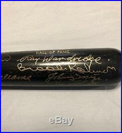 Ted Williams Brooks Robinson Autographed Baseball Bat Hall Of Famers PSA/DNA