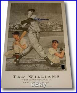 Ted Williams Hand Signed Autographed Photo Red Sox 1942 Triple Crown PSA/DNA
