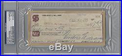 Ted Williams Psa/dna Certified Signed Personal Check Autograph Rare! #83284994