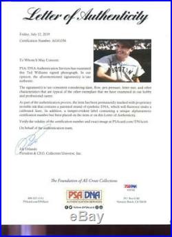Ted Williams Signed Autograph Auto Baseball Photo Babe Ruth Framed COA PSA/DNA