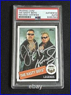 The Nasty Boys 2015 Topps Heritage Wwe Signed Autographed Card Psa/dna Certified