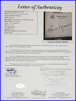 Thurman Munson Signed 8X10 Photo JSA Certified Autograph (full letter) + PSA/DNA