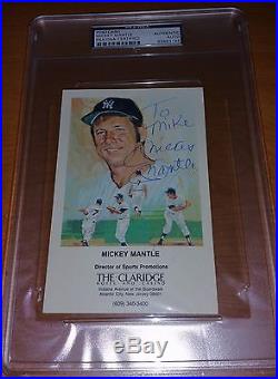To Mike Mickey Mantle signed auto PSA/DNA Yankees HOF #7 card autographed