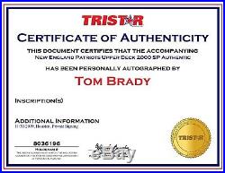 Tom Brady 2000 Upper Deck UD SP Authentic Autograph RC PSA/DNA AUTO 10 TRISTAR