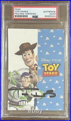 Tom Hanks SIGNED Disney Toy Story Woody Buzz Picture Print PSA DNA COA Autograph
