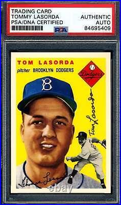 Tom Lasorda PSA DNA Signed 1954 Topps Rookie 1993 Reprint Autograph