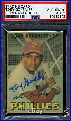 Tony Gonzalez PSA DNA Signed 1967 Topps Venezuela Autograph