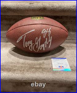 Tony Gonzalez Signed Football Autographed Ball Chiefs Autograph PSA/DNA COA