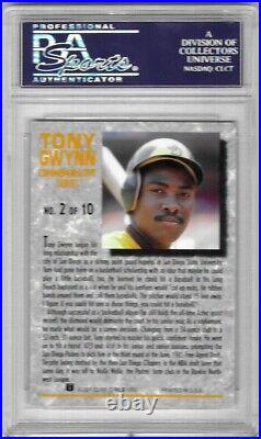 Tony Gwynn 1992 FLEER ULTRA CERTIFIED AUTOGRAPH CARD #2 Padres RARE AUTO PSA/DNA