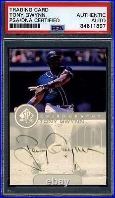 Tony Gwynn PSA DNA Coa Signed 1999 Upper Deck SP Autograph