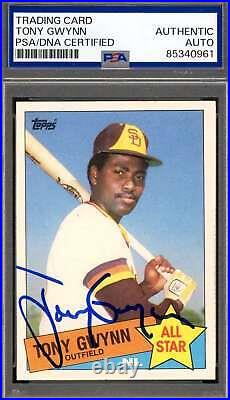 Tony Gwynn PSA DNA Signed 1985 Topps Autograph