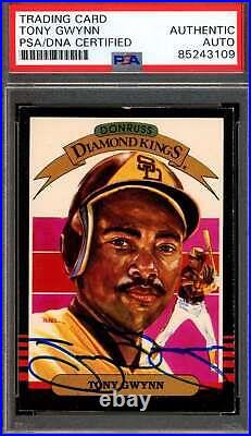 Tony Gwynn PSA DNA Signed 1987 Donruss Diamond Kings Autograph