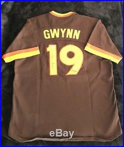 Tony Gwynn Vintage Brown 1982 Rookie Jersey Signed Autograph Auto Psa/dna Rare