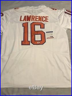 Trevor Lawrence Signed Autographed Clemson Tigers Jersey All In Psa/Dna