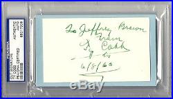 Ty Cobb Autographed Signed Psa/dna Cut Signature Slabbed Certified Hof