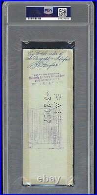 Ty Cobb Signed Bank Check Autograph PSA/DNA MINT 9 1957 Detroit Tigers HOF