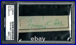 Ty Cobb Signed Cut Autograph From Check Psa/dna Certified Authentic Hof