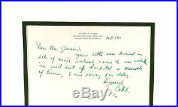Ty Cobb Signed & Framed Handwritten Letter PSA/DNA & Beckett Certified Autograph