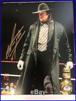 Undertaker Signed Autographed WWE 11x14 PSA DNA COA! #7