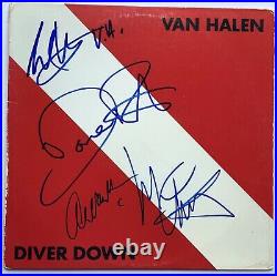 Van Halen signed album diver down group autographed eddie van halen psa dna loa