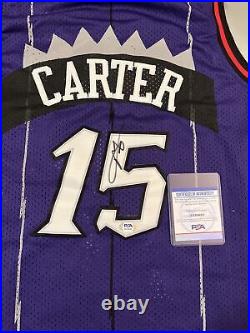 Vince Carter Autographed/Signed NBA Toronto Raptors Jersey PSA/DNA Cert