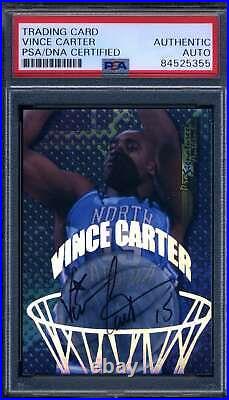 Vince Carter PSA DNA Coa Signed 1998 Edge Rookie Autograph