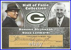 Vince Lombardi Dominic Olejniczak 3x5 Custom Card PSA/DNA Signed Auto Autograph