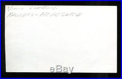 Vince Lombardi Signed Index Card 3x5 Autographed Packers Nice PSA/DNA AC00125