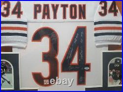 WALTER PAYTON Chicago Bears Signed Autographed 34x42 Framed Jersey PSA/DNA CoA