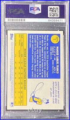WANDER FRANCO Tampa Bay Rays SIGNED IP AUTO 2019 Topps HERITAGE #1 PSA/DNA 10