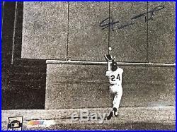 WILLIE MAYS Autographed PSA DNA 16x20 Photo Giants 1954 World THE CATCH SAY HEY