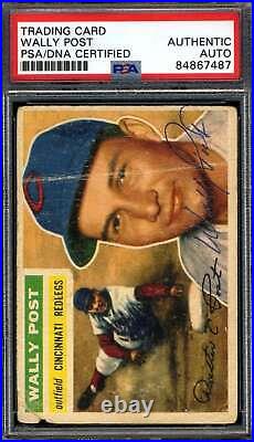 Wally Post PSA DNA Signed 1956 Topps Autograph