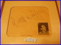Walt Disney Signed Album Page Framed Psa/dna Loa Authentic Autograph