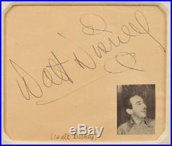 Walt Disney Signed Album Page Framed Psa/dna Loa Authentic Autograph