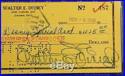 Walt Disney Signed Autograph Bank Check PSA/DNA Disneyland WEEKEND SALE