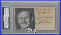 Walter Johnson Psa/dna Certified Authentic Signed Sheet Autographed Hof
