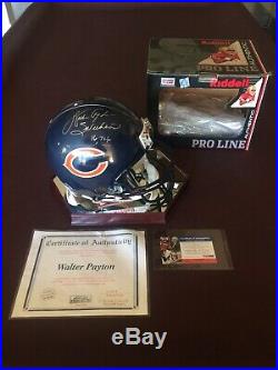 Walter Payton Signed Autograph Full Size Helmet Sweetness Wpf Certified Psa/dna