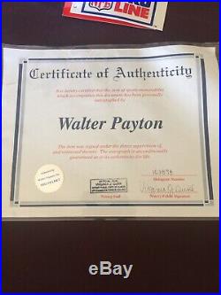 Walter Payton Signed Autograph Full Size Helmet Sweetness Wpf Certified Psa/dna