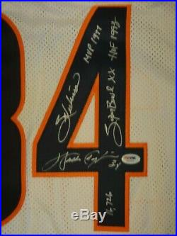 Walter Payton Signed Stat Jersey Psa/dna Certified Chicago Bears Autographed