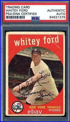 Whitey Ford PSA DNA Signed 1959 Topps Autograph